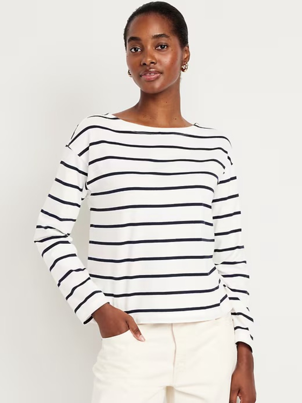 Old Navy Long-Sleeve Mariner Loose T-Shirt